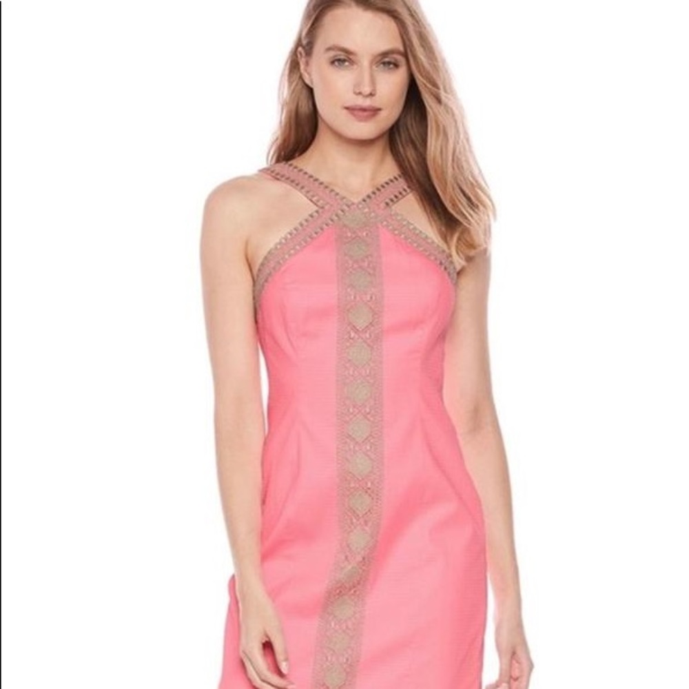 Lilly Pulitzer ena stretch shift dress coral